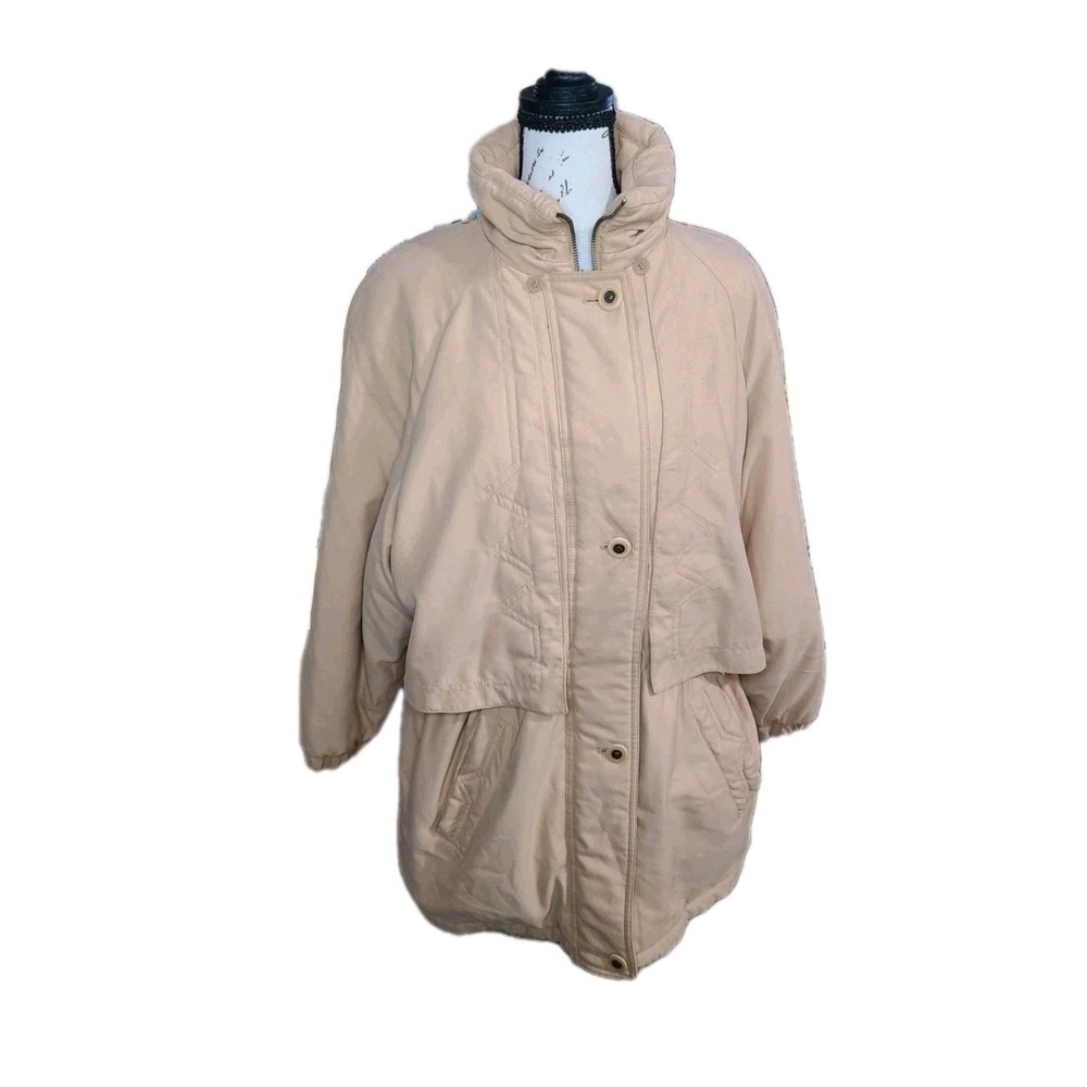 Gallery Womens Vintage Beige Puff Jacket Size M Made in Korea 80s90s Winter Coat